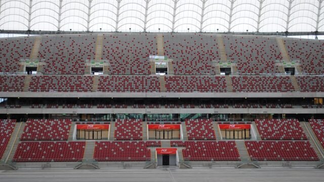 Stadion Narodowy w Warszawie, gdzie 29 maja 2027 roku odbędzie się finał Ligi Mistrzyń UEFA