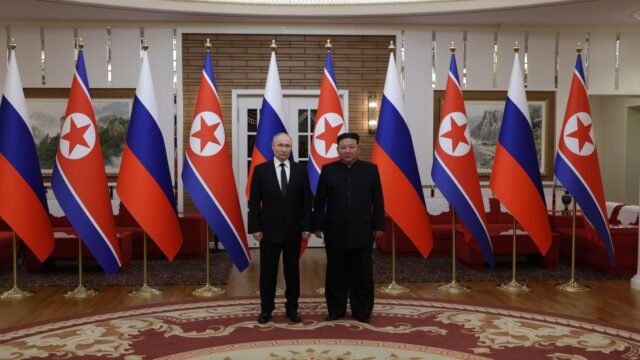Kim Dzong Un podczas spotkania w Pjongjangu